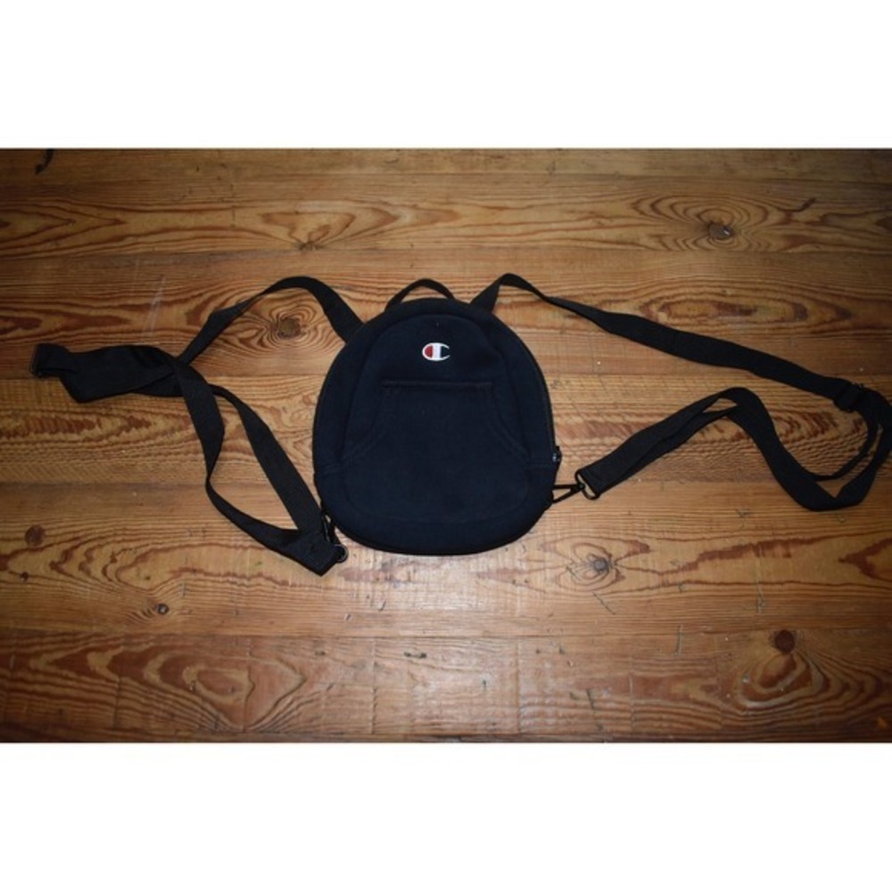 Champion Mini Backpack Black Small Cute School Bag Travel Purse Y2K - Picture 2 of 4